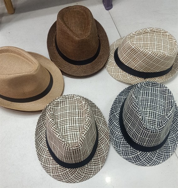 Mũ phớt cói 1 màu