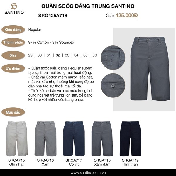 Quần short kaki Santino(385)