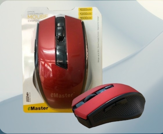 Chuột không dây Emaster EMW520 (xanh / đỏ / đen)