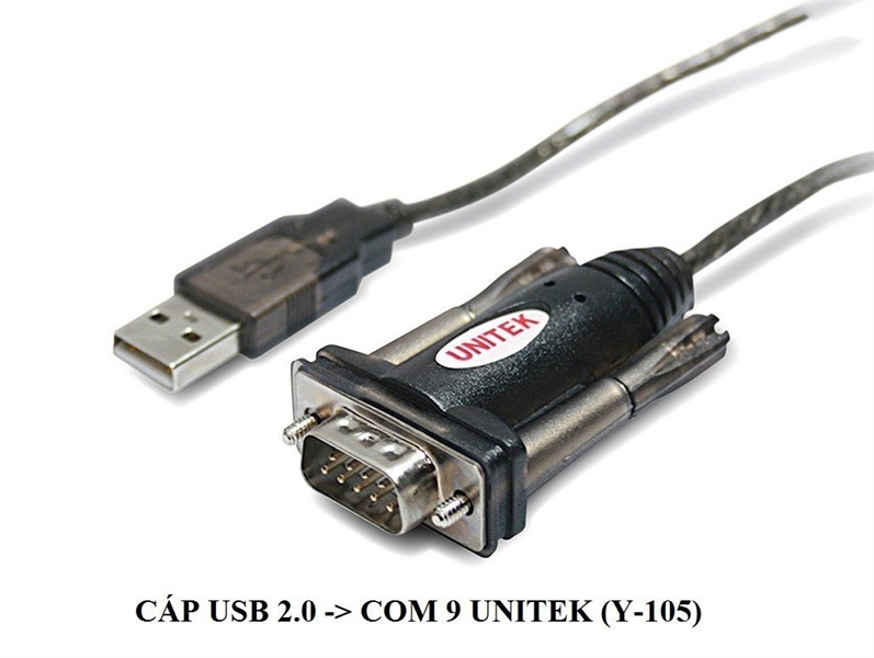 Cáp USB ra com RS232 Unitek Y-105 (đầu đực)