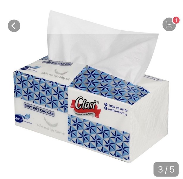 Giấy rút cao cấp Mylan kim cương 3 lớp- 540 tờ