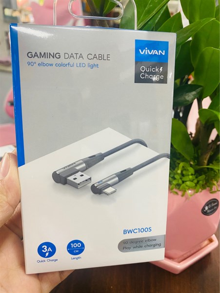 Cáp sạc nhanh báo đèn Game Vivan BWC100S