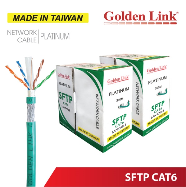 Cáp 6 Xanh Lá goldenlink SFTP CAT6e