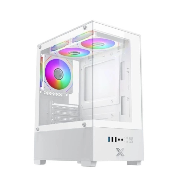 Xigmatek Bể Cá View Actic 3GF (mATX) - Sẵn 3 Fan - Trắng
