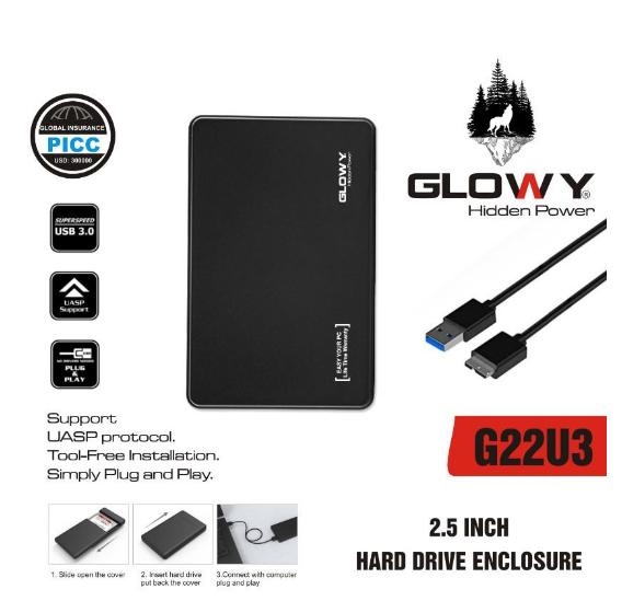 HDD DI ĐỘNG 1TB GLOWY - CÔNG TY