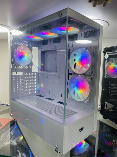 CASE VSP AX4 AQUANAUT ATX GAMING WHITE + 6 FAN (BAO LẮP ĐẶT)