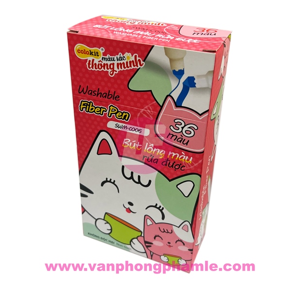 Bút lông 36 màu Fiber Pen Washable Colokit SWM-C006