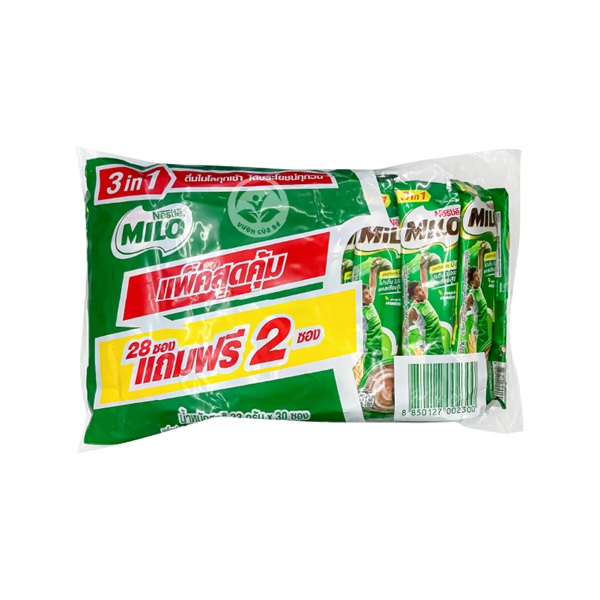 Bột lúa mạch Milo Thái Lan - Túi 30 gói x 23gr - Vườn Của Bé