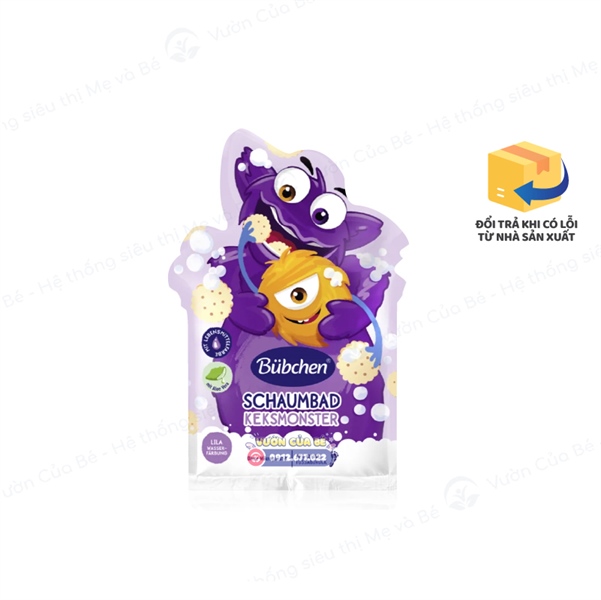Sữa tắm tạo bọt Bubchen Schaumbad Keksmonster – Đức – Túi 40ml – Từ 3y