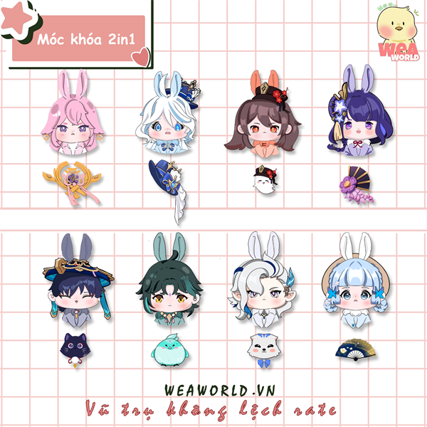 Móc khóa 2in1 Wea World