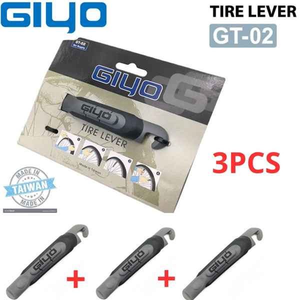 Nạy Vỏ lốp xe đạp GIYO - GT-02 (gồm 3 cây nạy) Chất liệu nhựa (Made in Taiwan)