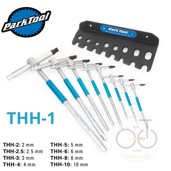 Bộ lục giác cầm tay Chữ T dùng cho xe đạp Parktool THH-1 (Set 8)