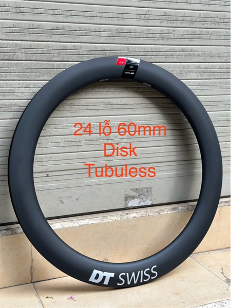 Vành rời xe đạp carbon DT Swiss phanh đĩa 24 lỗ cao 60mm