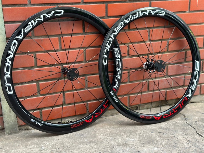 Vành xe đạp Road Carbon Campalogo 50mm cối nổ Phanh V trục QR