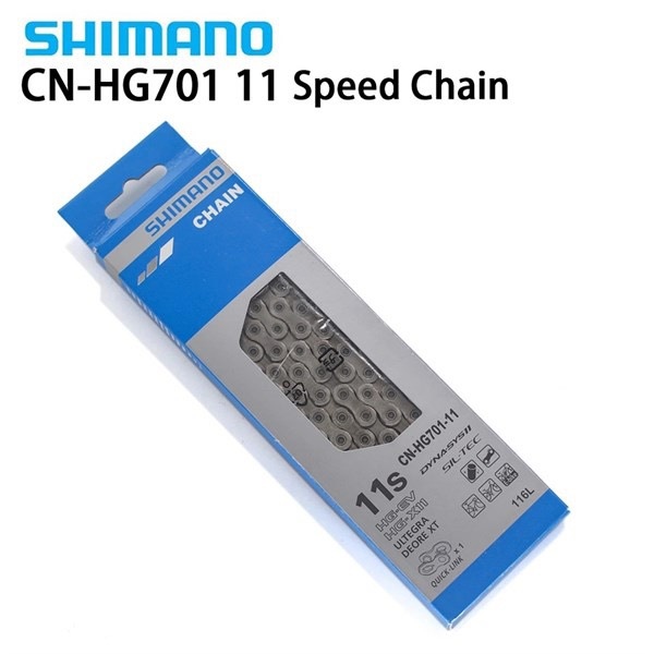 Xích Shimano chính hãng - Xích 11 HG 701 11sp Full box có khoá 116L (sợi)