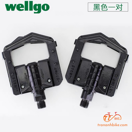 Pedal Wellgo gấp full nhôm chính hãng F265 - Đen (cặp)