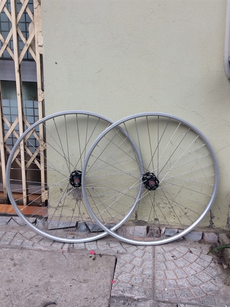 Cặp Vành 1,6cm 36L - Hub XRD Bạc đạn 36 đũa 700c - Trắng - Fixed gear (cặp)