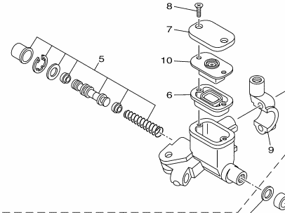Cụm tay phanh dầu Janus ( 5P0F583T04 )+5P1+1SK