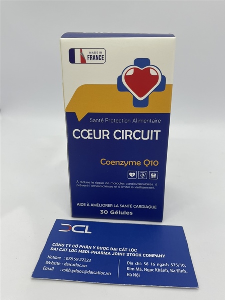 Coenzyme Q10 COEUR CIRCUIT, Pháp (L30v)