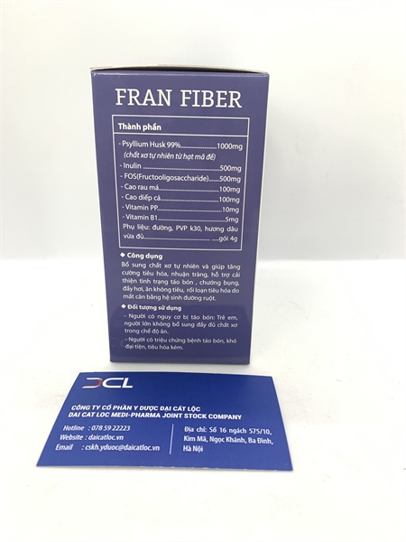 Bổ sung chất sơ Fran Fiber TPP-France (Hộp 20 gói)- hộp