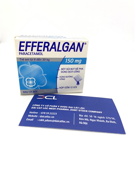 Bột sủi Efferalgan 150mg UPSA SAS (Hộp/12gói)