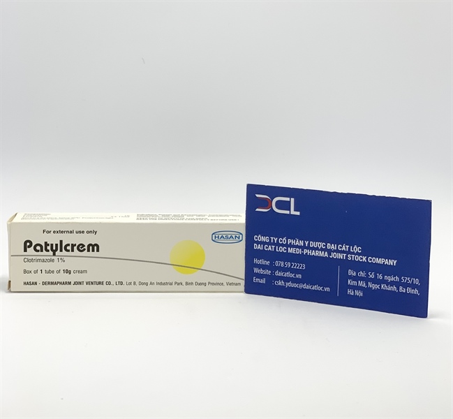 Patylcrem Hasan điều trị nấm Candida ngoài da ( Tuýp10g)