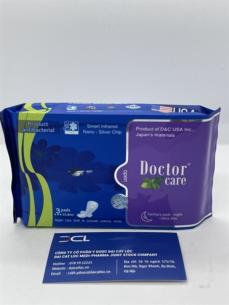 BVS Doctor Care ban đêm , D&C( Gói / 3 miếng )