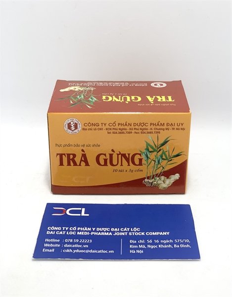 Trà gừng Đại UY hộp (hộp 10 gói)