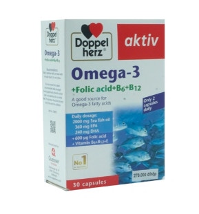 Omega-3 + Folic acid + B6 + B12 Doppelherz (H/30v)