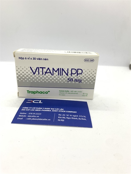 Vitamin PP 50mg Traphaco (Hộp/6 vỉ/180 viên)