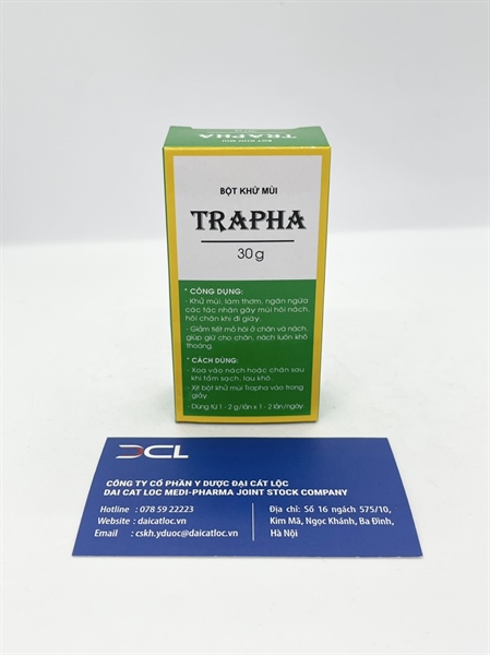 Bột khử mùi Trapha, Dược và vật tư y tế Thái Nguyên (Hộp/1 lọ)