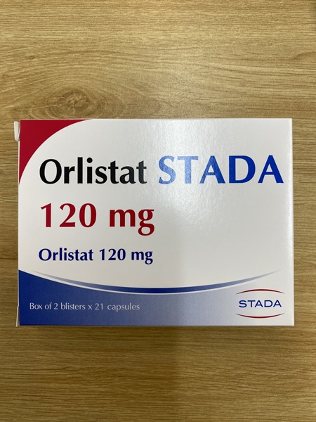 Thuốc Orlistat Stada 120mg hỗ trợ giảm nhẹ calo cho bệnh béo phì (2 vỉ x 21 viên)