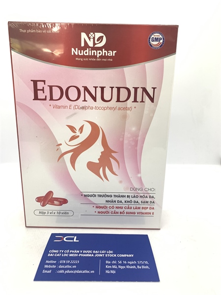 Bổ Vitamin E Edonudin Vgas (H/30v)