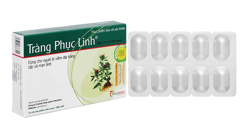 Thực phẩm bảo vệ sức khỏe Tràng Phục Linh Thái Minh (Hộp/2 vỉ/20 viên) - vỉ