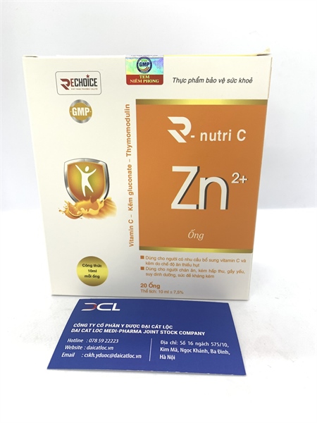 Bổ sung Vitamin R-nutri C Zn2+ Rechoice (Hộp 20 ống x 10ml)- ống