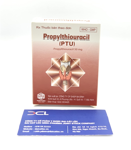 Propylthiouracil PTU 50mg SHDP Ba Đình (H/100v)