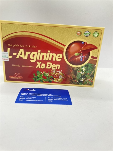 Bổ gan L-arginine xạ đen Quốc tế STP (Hộp/60v)