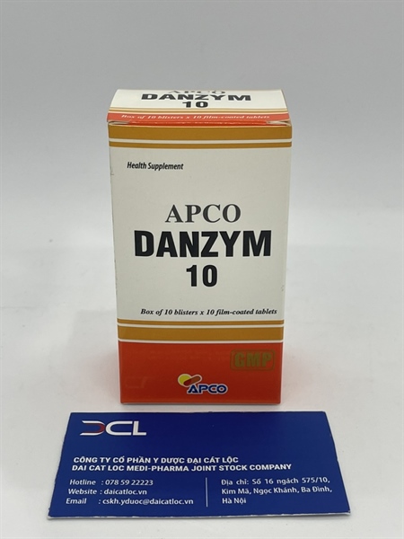 Danzym 10 Apco (Hộp 10 vỉ x 10 viên)- viên