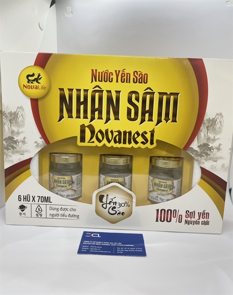 Nước Yến Sào Nhân Sâm Novanest ( H/ 6 hũ)