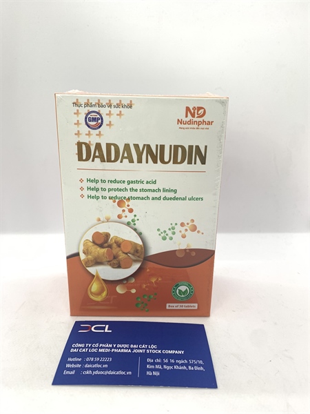 Hỗ trợ dạ dày Dadaynudin Nudinphar (Hộp 1 lọ x 30 viên)- lọ