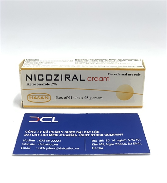 NICOZIRAL CREAM 2% HASAN 1 Tuýp x 5g