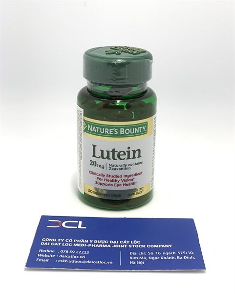 Bổ mắt Lutein 20mg Nature's Bounty (H/30v)