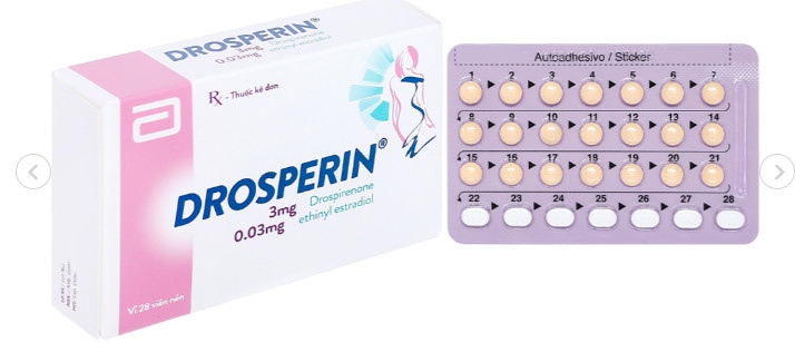 Thuốc tránh thai hằng ngày Drosperin Abbott (Hộp/1 vỉ/28 viên)
