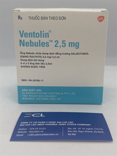 Ventolin nabules 2,5mg Glaxosmithkline (H/30ống)