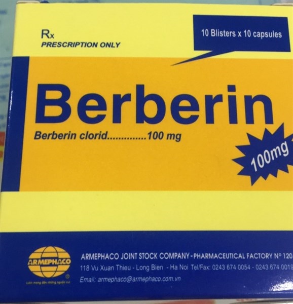 Berberin 100 mg , Armephaco , Hộp 100 viên