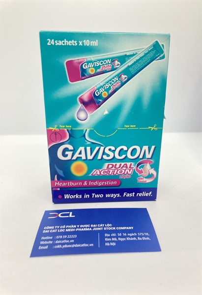 Gaviscon Hồng Dual Action Anh (H/24g)