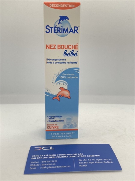 Xịt muối biển Sterimar Blocked Nose Babychurch &Dwight 50ml (H/1 lọ )