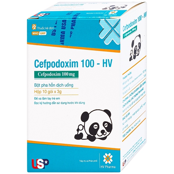Cefpodoxim 100 - HV Pharma (Hộp/10 gói)
