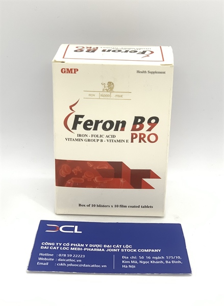 Feron B9 Pro Mediphar USA (Hộp 10 vỉ x 10 viên)- viên