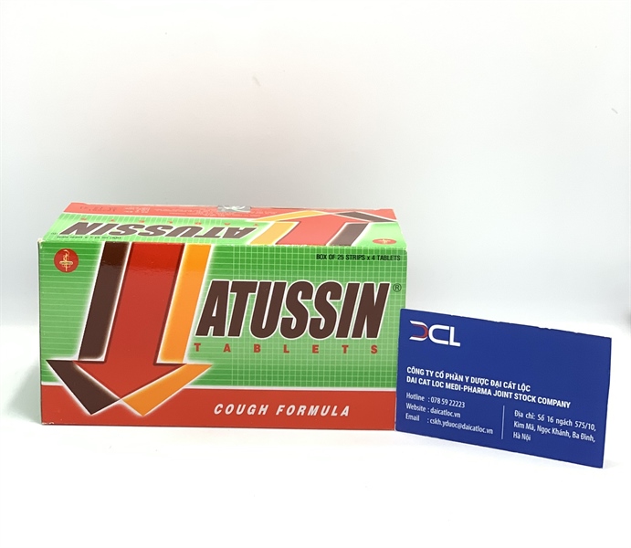 Atussin tablets United International (Hộp/25 vỉ/100 viên)